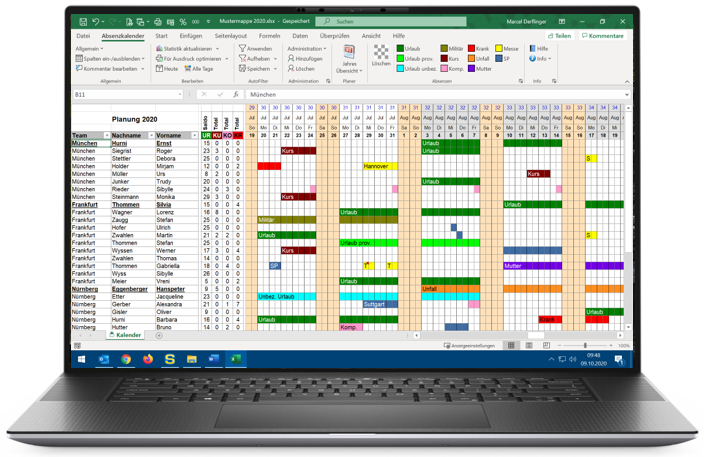 Excel Leave Planner